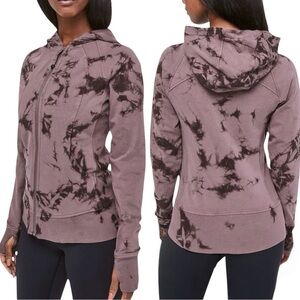 Lululemon Scuba Hoodie Shibori Antique Bark Black Satin 4